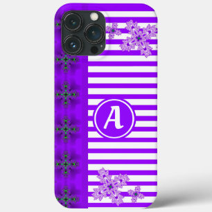 Artdeco-Blume im Retro-Stil mit Monogramm Case-Mate iPhone Hülle