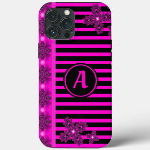 Artdeco-Blume im Retro-Stil mit Monogramm Case-Mate iPhone Hülle