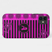 Artdeco-Blume im Retro-Stil mit Monogramm Case-Mate iPhone Hülle (Rückseite (Horizontal))