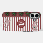Artdeco-Blume im Retro-Stil mit Monogramm Case-Mate iPhone Hülle (Rückseite (Horizontal))