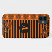 Artdeco-Blume im Retro-Stil mit Monogramm Case-Mate iPhone Hülle (Rückseite (Horizontal))