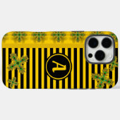 Artdeco-Blume im Retro-Stil mit Monogramm Case-Mate iPhone Hülle (Rückseite (Horizontal))