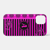 Artdeco-Blume im Retro-Stil mit Monogramm Case-Mate iPhone Hülle (Rückseite (Horizontal))