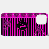 Artdeco-Blume im Retro-Stil mit Monogramm Case-Mate iPhone Hülle (Rückseite (Horizontal))