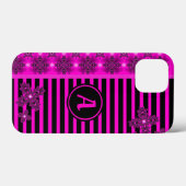 Artdeco-Blume im Retro-Stil mit Monogramm Case-Mate iPhone Hülle (Rückseite (Horizontal))