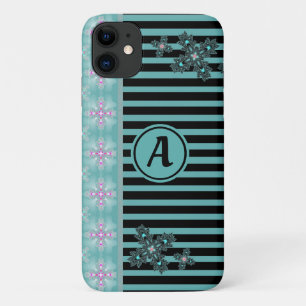 Artdeco-Blume im Retro-Stil mit Monogramm Case-Mate iPhone Hülle