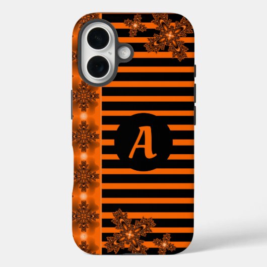 Artdeco-Blume im Retro-Stil mit Monogramm Case-Mate iPhone Hülle (Rückseite)