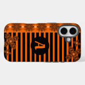Artdeco-Blume im Retro-Stil mit Monogramm Case-Mate iPhone Hülle (Rückseite (Horizontal))