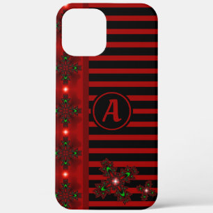 Artdeco-Blume im Retro-Stil mit Monogramm Case-Mate iPhone Hülle