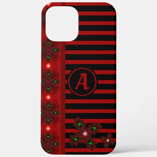 Artdeco-Blume im Retro-Stil mit Monogramm Case-Mate iPhone Hülle (Rückseite)
