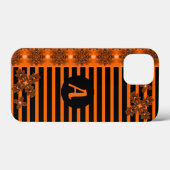 Artdeco-Blume im Retro-Stil mit Monogramm Case-Mate iPhone Hülle (Rückseite (Horizontal))