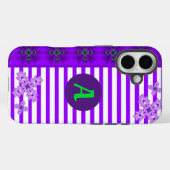Artdeco-Blume im Retro-Stil mit Monogramm Case-Mate iPhone Hülle (Rückseite (Horizontal))