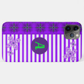 Artdeco-Blume im Retro-Stil mit Monogramm Case-Mate iPhone Hülle (Rückseite (Horizontal))