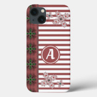 Artdeco-Blume im Retro-Stil mit Monogramm