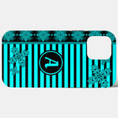 Artdeco-Blume im Retro-Stil mit Monogramm Case-Mate iPhone Hülle (Rückseite (Horizontal))