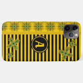 Artdeco-Blume im Retro-Stil mit Monogramm Case-Mate iPhone Hülle (Rückseite (Horizontal))