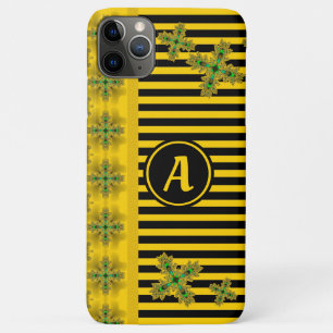 Artdeco-Blume im Retro-Stil mit Monogramm Case-Mate iPhone Hülle