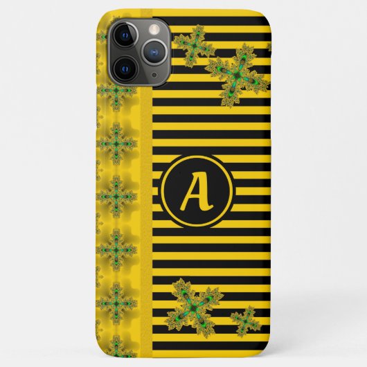 Artdeco-Blume im Retro-Stil mit Monogramm Case-Mate iPhone Hülle (Rückseite)