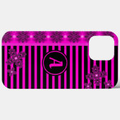 Artdeco-Blume im Retro-Stil mit Monogramm Case-Mate iPhone Hülle (Rückseite (Horizontal))