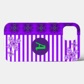 Artdeco-Blume im Retro-Stil mit Monogramm Case-Mate iPhone Hülle (Rückseite (Horizontal))