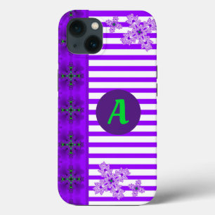Artdeco-Blume im Retro-Stil mit Monogramm Case-Mate iPhone Hülle