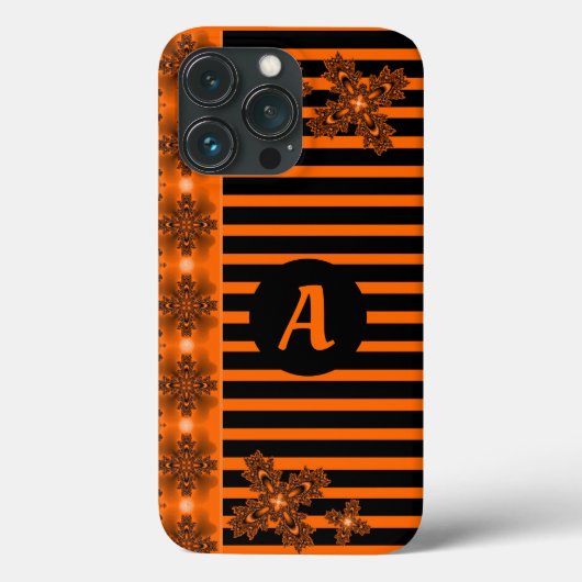Artdeco-Blume im Retro-Stil mit Monogramm Case-Mate iPhone Hülle (Rückseite)