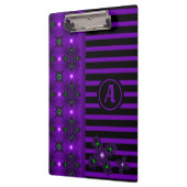 Artdeco-Blume im Retro-Stil mit Monogramm Klemmbrett (Links)