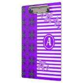 Artdeco-Blume im Retro-Stil mit Monogramm Klemmbrett (Links)