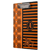 Artdeco-Blume im Retro-Stil mit Monogramm Klemmbrett (Links)