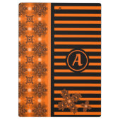 Artdeco-Blume im Retro-Stil mit Monogramm Klemmbrett (Rückseite)