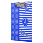 Artdeco-Blume im Retro-Stil mit Monogramm Klemmbrett (Links)