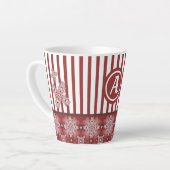 Artdeco-Blume im Retro-Stil mit Monogramm Milchtasse (Linke Ecke)