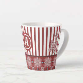 Artdeco-Blume im Retro-Stil mit Monogramm Milchtasse