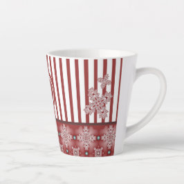 Artdeco-Blume im Retro-Stil mit Monogramm Milchtasse