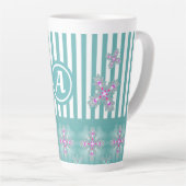 Artdeco-Blume im Retro-Stil mit Monogramm Milchtasse (Rechte Ecke)