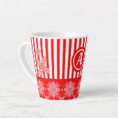 Artdeco-Blume im Retro-Stil mit Monogramm Milchtasse (Linke Ecke)