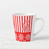 Artdeco-Blume im Retro-Stil mit Monogramm Milchtasse (Rechts)