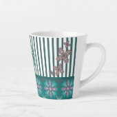Artdeco-Blume im Retro-Stil mit Monogramm Milchtasse (Rechts)