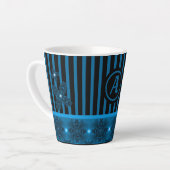Artdeco-Blume im Retro-Stil mit Monogramm Milchtasse (Linke Ecke)
