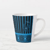 Artdeco-Blume im Retro-Stil mit Monogramm Milchtasse (Rechts)
