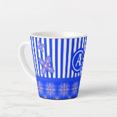 Artdeco-Blume im Retro-Stil mit Monogramm Milchtasse (Linke Ecke)