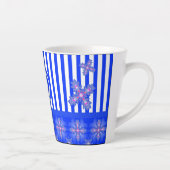 Artdeco-Blume im Retro-Stil mit Monogramm Milchtasse (Rechts)