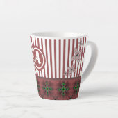 Artdeco-Blume im Retro-Stil mit Monogramm Milchtasse (Rechte Ecke)