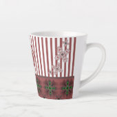 Artdeco-Blume im Retro-Stil mit Monogramm Milchtasse (Rechts)