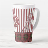 Artdeco-Blume im Retro-Stil mit Monogramm Milchtasse (Rechte Ecke)