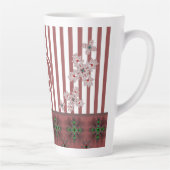 Artdeco-Blume im Retro-Stil mit Monogramm Milchtasse (Rechts)