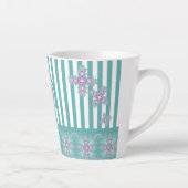 Artdeco-Blume im Retro-Stil mit Monogramm Milchtasse (Rechts)