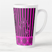Artdeco-Blume im Retro-Stil mit Monogramm Milchtasse (Rechts)