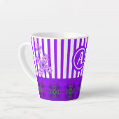 Artdeco-Blume im Retro-Stil mit Monogramm Milchtasse (Linke Ecke)