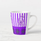 Artdeco-Blume im Retro-Stil mit Monogramm Milchtasse (Rechts)